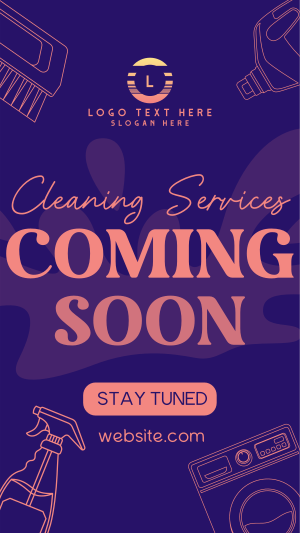 Coming Soon Cleaning Services Facebook story Image Preview