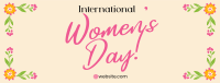 Women's Day Floral Corners Facebook cover Image Preview