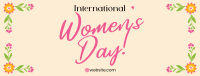 Women's Day Floral Corners Facebook cover Image Preview