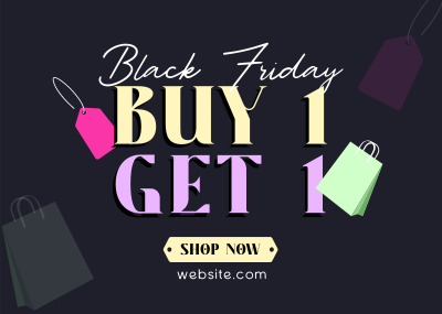 Black Friday Bonanza Postcard Image Preview