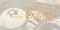 Celebrating Purim Twitter Post Design