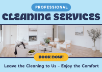 Cleaning Services Postcard Design