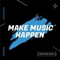 Music Studio Brush Instagram Post Design