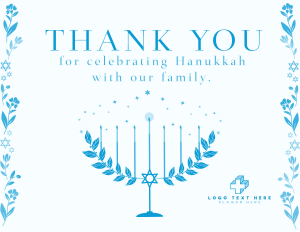 Happy Menorah  Thank You Card Image Preview