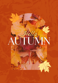Hello There Autumn Greeting Flyer Design