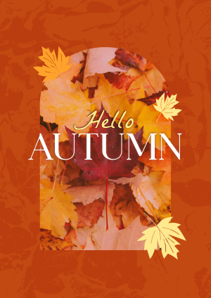 Hello There Autumn Greeting Flyer Image Preview