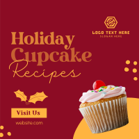 Christmas Cupcake Recipes Instagram Post Design