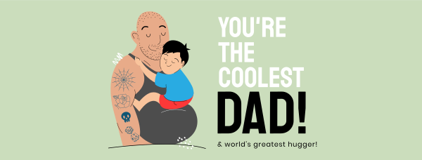 Coolest Dad Facebook Cover Design Image Preview