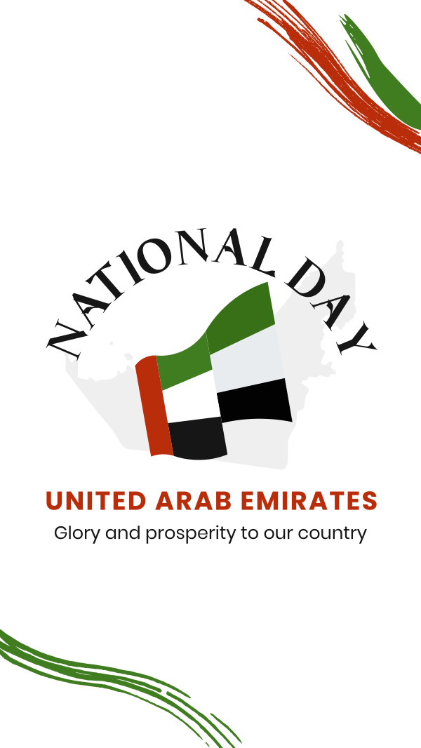 National UAE Flag Instagram Story Design Image Preview