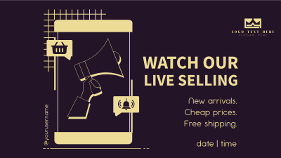 Live Selling Notice Facebook event cover Image Preview