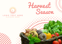 Harvest Vegetables Postcard Design