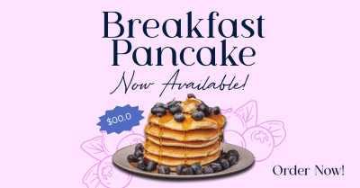 Breakfast Blueberry Pancake Facebook ad Image Preview