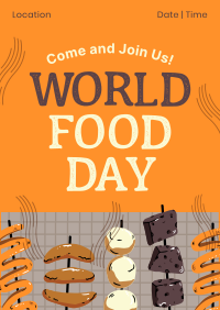 Yummy Street foods Day Flyer Design