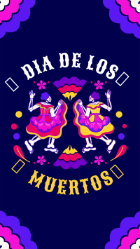 Lets Dance in Dia De Los Muertos Instagram Story Design