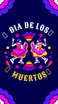 Lets Dance in Dia De Los Muertos Instagram story Image Preview