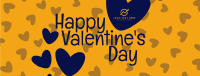 Valentine Confetti Hearts Facebook cover Image Preview