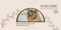 Dried Flowers Newsletter Twitter Post Design