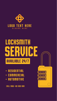 Locksmith Services Instagram Story Design