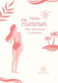Hello Summer Scenery Flyer Design