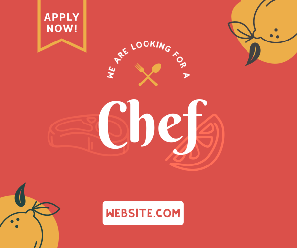 Restaurant Chef Recruitment Facebook Post Design Image Preview