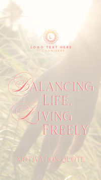 Balanced Life Motivation Instagram Story Design