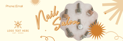 Trendy Nail Salon Twitter header (cover) Image Preview