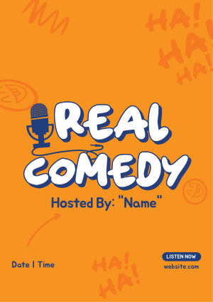 Real Comedy Flyer Image Preview