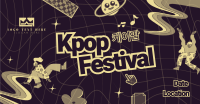 Trendy K-pop Playlist Facebook Ad Design