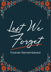 Forever Remembered Flyer Image Preview