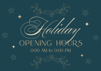 Elegant Holiday Opening Postcard Design