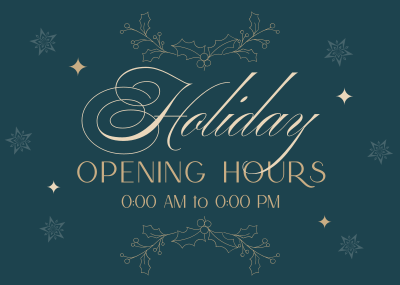 Elegant Holiday Opening Postcard Image Preview