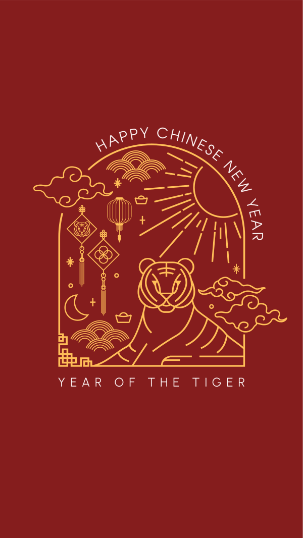 Year of the Tiger Instagram Story Design Image Preview