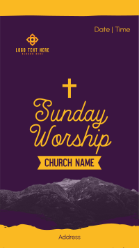 Church Sunday Worship Instagram story Image Preview