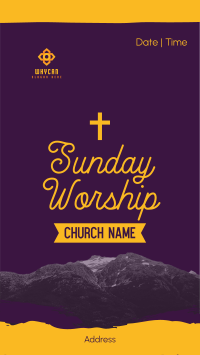 Church Sunday Worship Instagram story Image Preview