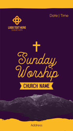 Church Sunday Worship Instagram story Image Preview