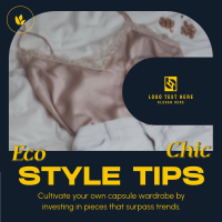 Eco Chic Tips Instagram Post Design