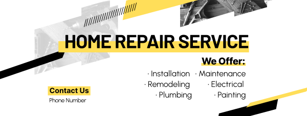 Modern Repair Service Facebook Cover Design Image Preview