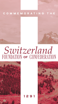 Switzerland Confederation Commemoration Facebook Story Design