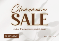 Minimalist Clearance Sale Postcard Image Preview