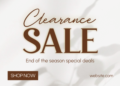 Minimalist Clearance Sale Postcard Image Preview