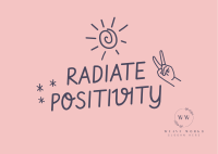 Radiate Positivity Postcard Image Preview