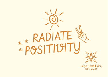 Radiate Positivity Postcard
