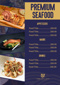 Premium Seafoods Menu Image Preview