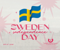Modern Sweden Independence Day Facebook Post Design
