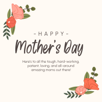 Mother's Day Ornamental Flowers Linkedin Post Design