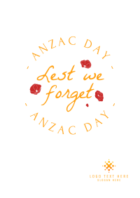 Anzac Day Emblem Poster Design
