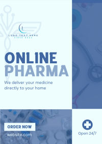 Online Pharma Business Medical Poster Design