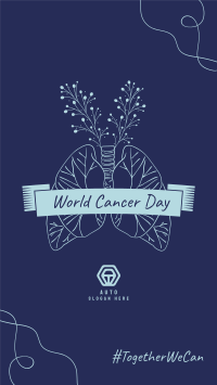 World Cancer Day Lungs Illustration Instagram story Image Preview