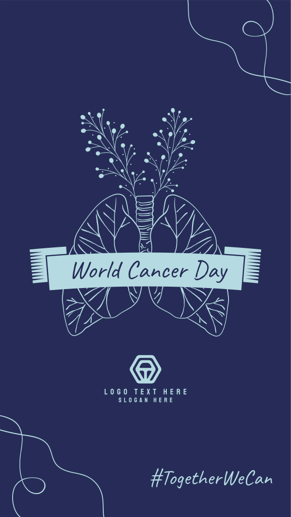 World Cancer Day Lungs Illustration Instagram Story Design Image Preview
