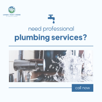 Professional Plumbing Services Instagram Post Design